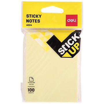 得力Deli便條紙/EA00452/3x4/76x101mm/黃色/100張