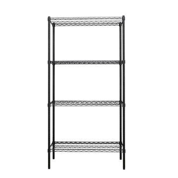 【dayneeds】荷重型 90x45x180公分 四層波浪架 黑色