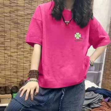 台灣现貨【甜心T恤】100%純棉 短袖上衣 日係短袖 短袖T恤女 卡通上衣 寬鬆T恤 潮T 韓版上衣 情侶衣 女生上衣
