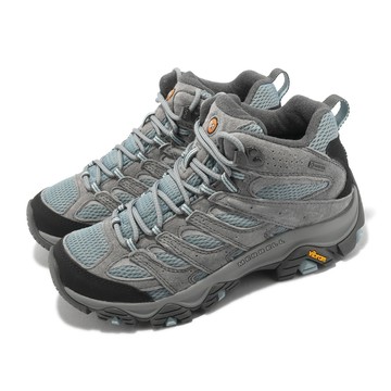 [ACS] Merrell 登山鞋 Moab 3 Mid GTX 女鞋 灰 藍 防水 中筒 避震 Vibram 戶外 郊山 ML036312