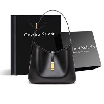 (免運)官網小c&k黑色包包女式2025新款簡約通勤包托特包女大容量單肩包