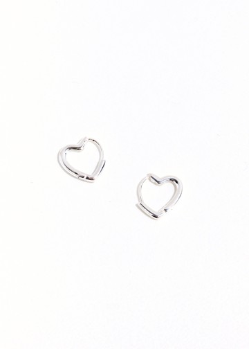 空氣愛心．純銀耳環