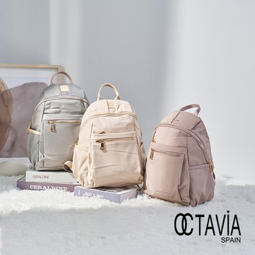 OCTAVIA 8 - 輕量主義 III 淡彩多口袋後背包- 白/ 灰/粉 三色可選
