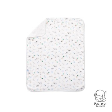 KUKU酷咕鴨 小繽紛紗布大浴巾72x91cm(藍/粉)