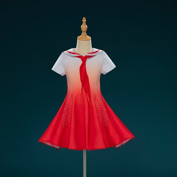 兒童中小學生紅領巾大合唱演出服少先隊員童心向黨朗誦舞蹈錶演服[萌寶童裝]可開發票