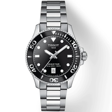 TISSOT 官方授權 SEASTAR 1000  海星300米潛水錶-T1202101105100/36MM
