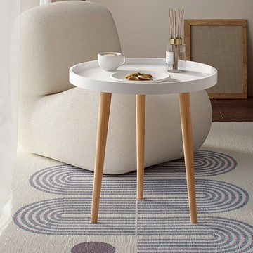 FANCY LIFE 圓形小邊几  白色