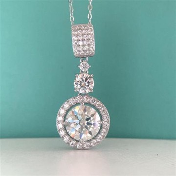 【米蘭精品】現貨+預購 頂級莫桑鑽石項鍊925純銀女項鍊鎖骨鍊項鏈情人節禮物-5克拉鎖骨新款個性74lq68