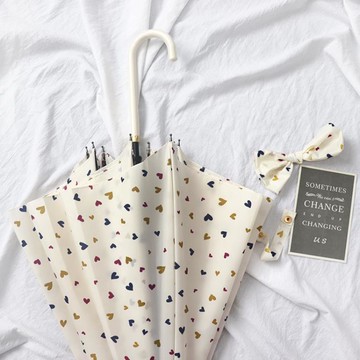 遮陽傘小清新晴雨兩用太陽傘防曬防紫外線雨傘s女長柄傘自動學生 雙11全館免運