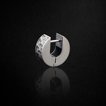 Amsterdam - 925 鍍黑純銀圈形耳環