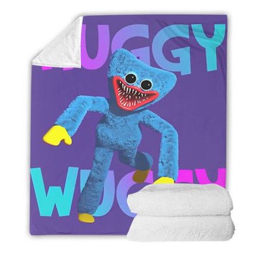 法蘭絨毯Huggy Wuggy系列數碼印花絨毯家居午睡毯秋冬法蘭絨毛毯