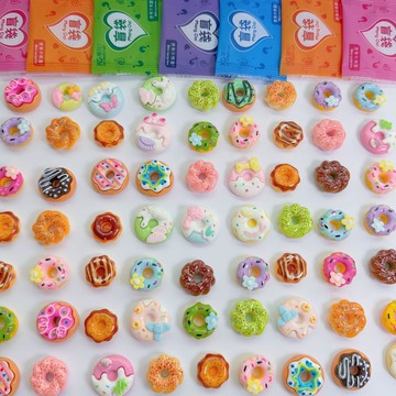 台灣現貨📢食玩盲袋 盲袋 仿真食物甜甜圈盲袋 食玩盲袋 袖珍小物 摆件 仿真食物 小盲袋 驚喜盲袋 過家家玩具