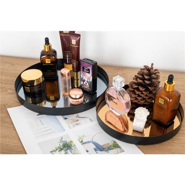 玄關裝飾擺件托盤客廳零食化妝品收納盤家用桌面INS風鐵藝茶盤