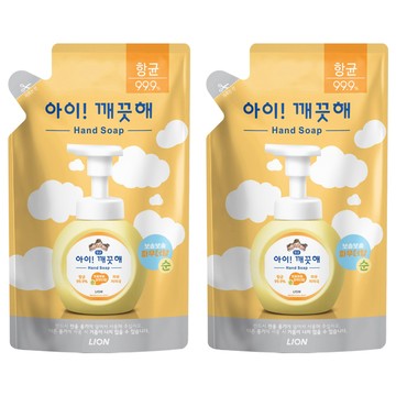 LION 獅王 洗手慕斯補充包 爽身粉香  200ml  2包