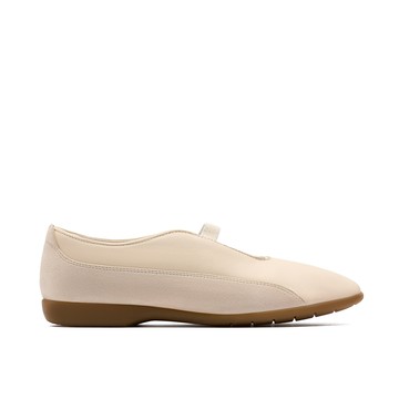 Clarks 科利系列- Coley15 Chic法式復古瑪莉珍鞋(奶油白) CLF84889C-女