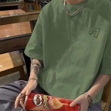 【夏季上新】夏季純棉短袖t恤男裝創意印花寬鬆國潮極簡百搭小衆上衣潮ins