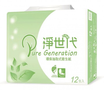 環保抽取式衛生紙(100抽/72包/箱)