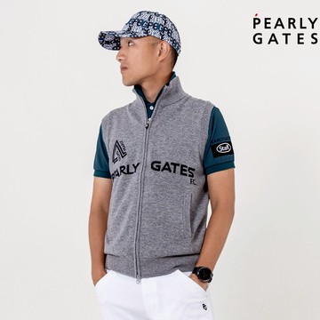 【ṔEARLY GATES】男款灰色觸感舒適喀什米爾輕盈溫暖精緻設計拉鍊背心 JGU63001