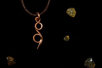 【銅系列】純銅纏繞、敲製墜飾 _ 螺旋