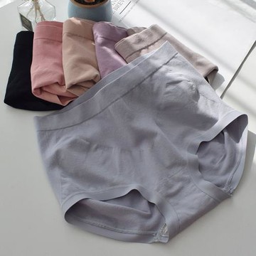 塞德納6928莫代爾中腰面膜無痕平口褲無縫女內褲青年純色提臀包臀