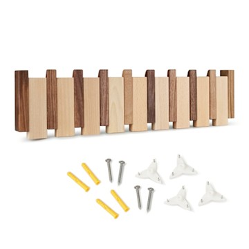 Sunland SLSB004-1 北歐實木收納掛鉤架-8格