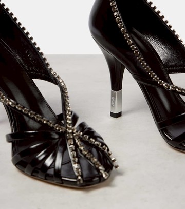 Chloé Leonie embellished leather pumps