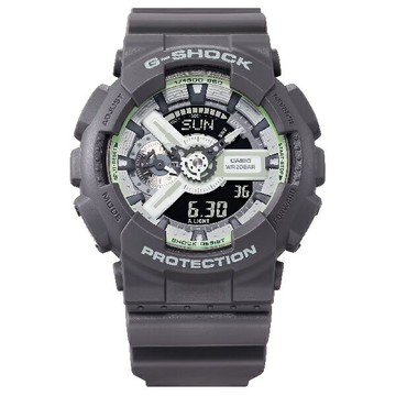 CASIO卡西歐 110 系列 GA-110HD-8A 綠色光芒發光零件點綴時尚雙顯錶 51.2mm｜樂天領券現折★全館特惠中★指定刷卡回饋10%