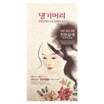 DAENG GI MEO RI, 草本染髮劑，中等棕色，1 套