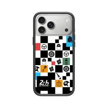 iPhone 17 Pro Max Mod NX -邊框背蓋組合 (相機按鈕) 黑 - 24 Hours of Le Mans - 24H - Checkerboard