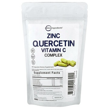 Micro Ingredients, Zinc Quercetin Vitamin C Complex, 240 Capsules