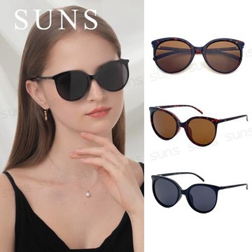 【SUNS】時尚圓框墨鏡 Polarized偏光墨鏡 韓版潮流明星款 顯小臉 輕量 防眩光 抗UV400