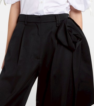 Simone Rocha Floral-appliqué straight pants