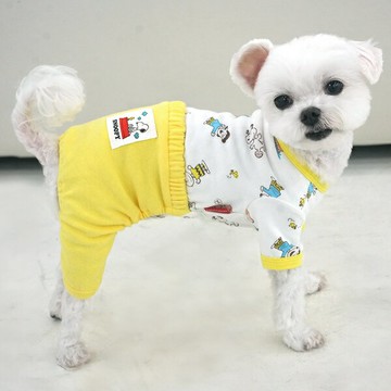 【PEANUTS】史努比寶寶睡衣連身服 (寵物服飾 寵物衣服)