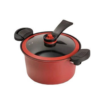 TOTIPOTENT POT 微壓料理鍋 大口徑加大容量  22cm  1個  紅色