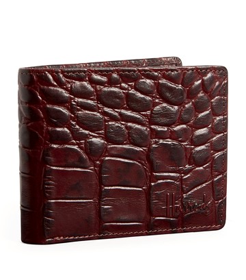 Harrods Croc-Embossed Leather Wembley Wallet