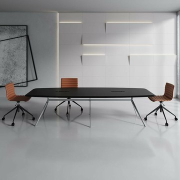 會議桌 長桌 辦公桌 洽談桌 免運 開立發票 烤漆會議桌子白色簡約現代辦公桌椅組合會議室接待小型洽談長桌椅