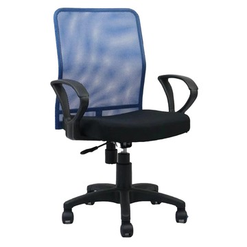 台灣製造 透氣電腦椅 NP-01 1個  藍色  椅墊50 x 5cm 椅高111~123cm