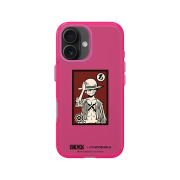 iPhone 16 Clear 粉漾桃 - 航海王 One Piece - 角色畫框系列-魯夫