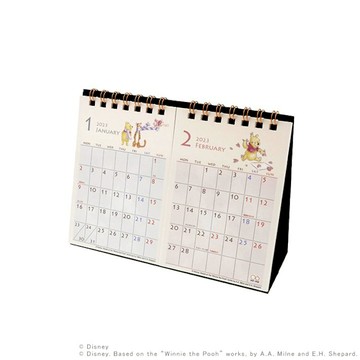 【震撼精品百貨】2023年 掛曆/年曆/手帳~小熊維尼 Winnie the Pooh 2023 線圈雙月份桌曆*68692