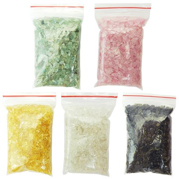 【吉祥開運坊】DIY系列【中型聚寶盆專用 五行水晶石 五色石 小顆 每包150公克 】已淨化