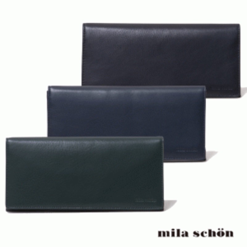 Mila Schon 長財布 黒 新品 レザー ラウンドジップ ミラショーン