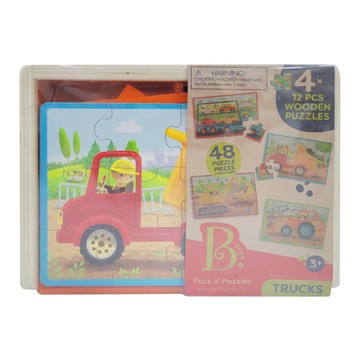 B.toys 拼圖包裹 17.4 x 11.6 x 0.3cm  工程現場  1盒  48