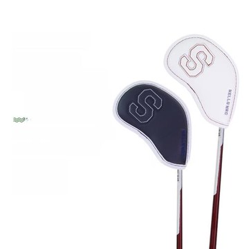 高爾夫鐵桿套球桿頭套貼片大數字保護套golf球桿帽套PU防水9個/組