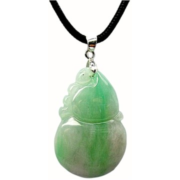 【小樂珠寶】冰正陽綠大吉福瓜 天然A貨翡翠玉石吊墜子項鍊AA32
