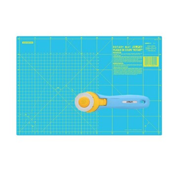 日本 OLFA 裁布墊＋裁布刀 /組 水藍（RM-IC-C/AQA＋RTY-2/C）【領券滿額再折千11/30止】