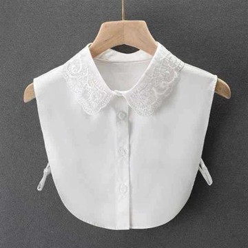 [巴黎精品] 現貨秒發 假領子襯衫領片-鏤空蕾絲釘珠棉質女裝配件2色a1gg10