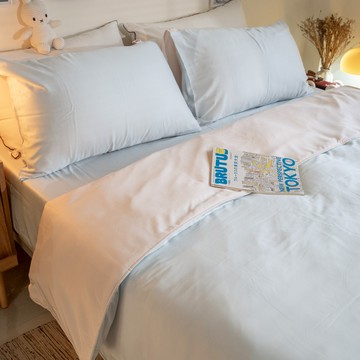 棉床本舖｜蜜桃蘇打 ❱ 60s萊賽爾天絲™-床包+兩用被 - D4雙人床包+兩用被組/含枕套\t