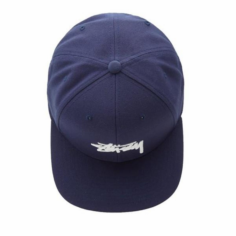 STUSSY STOCK FA16 CAP navy 6パネル スナップバック 帽子 ネイビー 