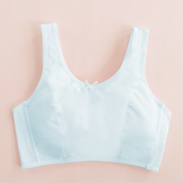 可蘭霓Clany台灣製透氣涼感無鋼圈無感少女S-Q2XL 背心胸衣 成長型學生 寶寶藍