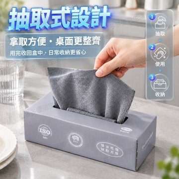 💮台灣出貨💮抽取式超細纖維抹布盒裝 20 入 可重複水洗不掉毛絮 乾濕兩用 20×20cm 廚房餐桌鏡面擦拭不留水痕